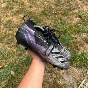 Adidas Adizero 8.0 Black / Purple Football Cleats Shoes BB7704 Size 11.5